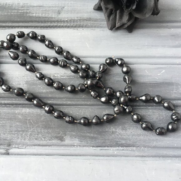 Dark Green Bead Necklace - Picture 3 of 8